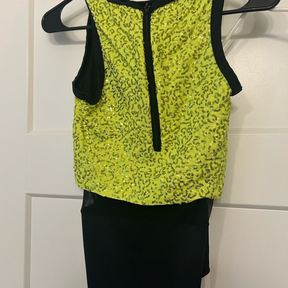 Weissman Neon Green/Yellow and Black  Hip Hop Dance Costume - Picture 3 of 7